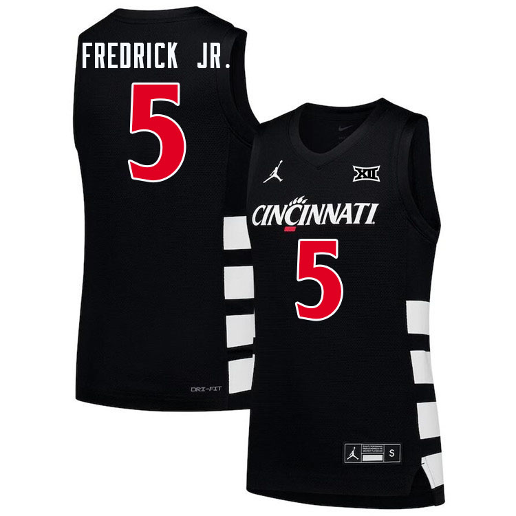 CJ Fredrick Jr. Cincinnati Jersey,Cincinnati Bearcats #5 CJ Fredrick Jr. Basketball Jersey-Black